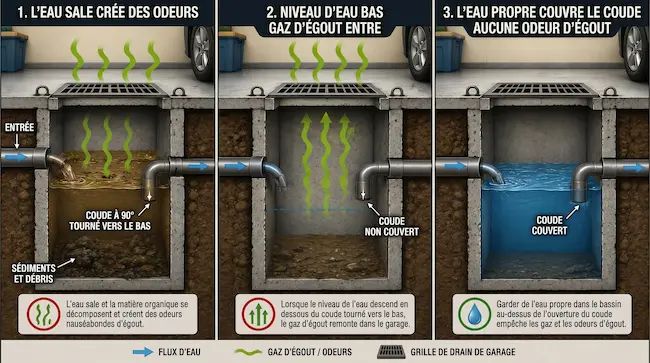 puisard-egout-garage-siphon-inverse-odeur-egout puisard égout garage siphon inversé odeur égout